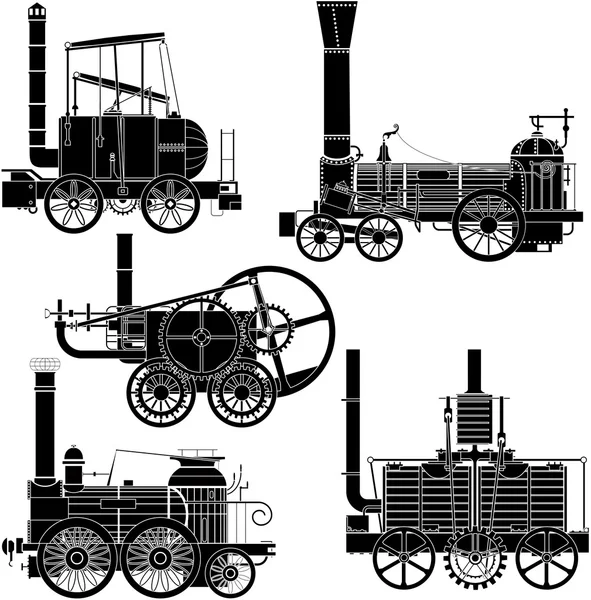 Locomotives — Image vectorielle