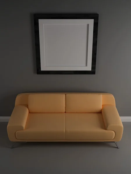 Sofa en schilderkunst — Stockfoto