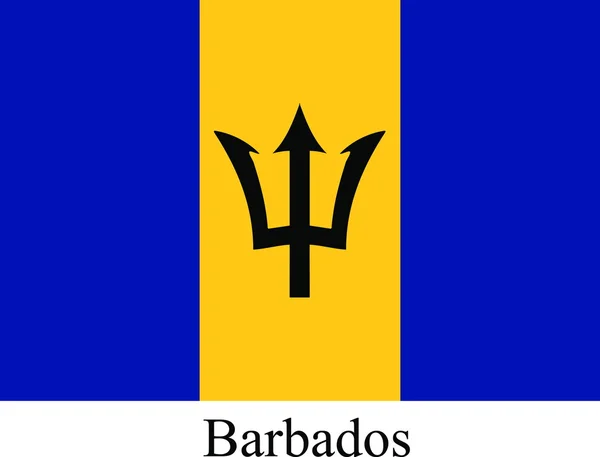 Vlag van Barbados — Stockvector