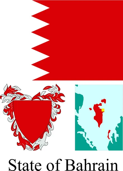 Прапор держава Бахрейн — стоковий вектор