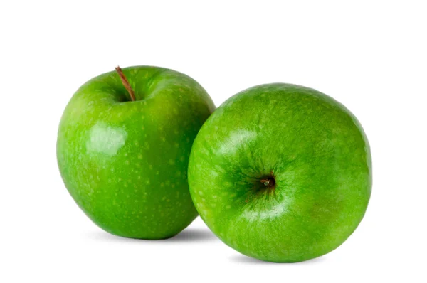 Зелене яблуко, ізольовані — стокове фото