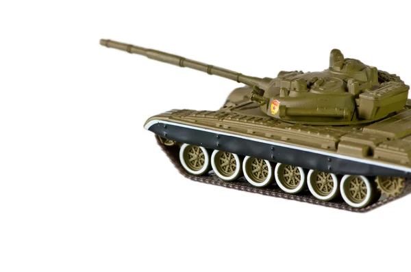 Groene Tank Geïsoleerd Wit Militaire Bestrijding Voertuig Sovjet Tank — Stockfoto