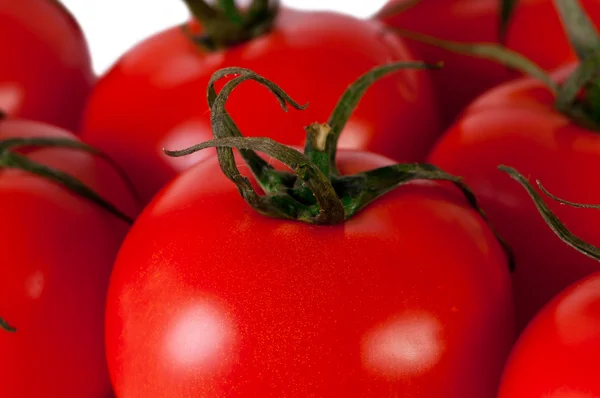 Rote Tomate Isoliert Auf Weiß Frische Rote Tomaten Süßgemüse — Stockfoto