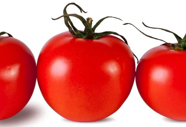 Tomate Vermelho Isolado Branco Tomate Vermelho Fresco Legumes Doces — Fotografia de Stock