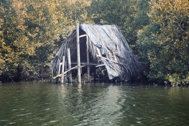 Old fishing shack clipart