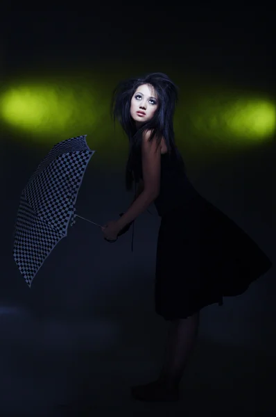 Mujer y paraguas — Foto de Stock