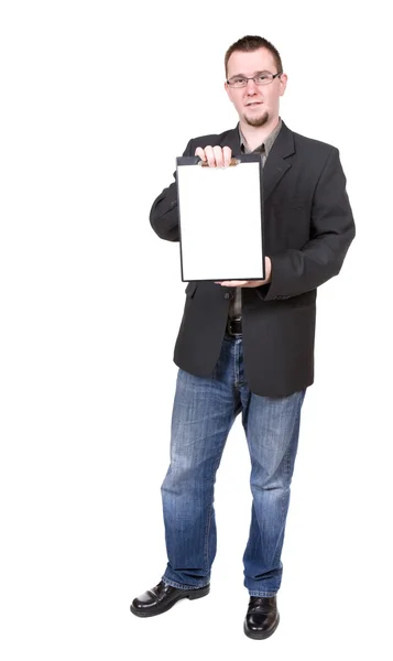 Man with board — Stock Photo, Image