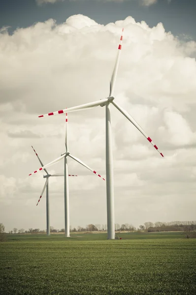 Větrné turbíny farma — Stock fotografie