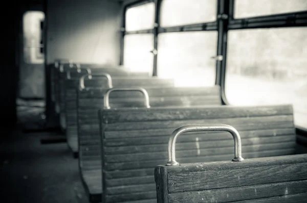 Chairs in vintage train — Stock Photo, Image