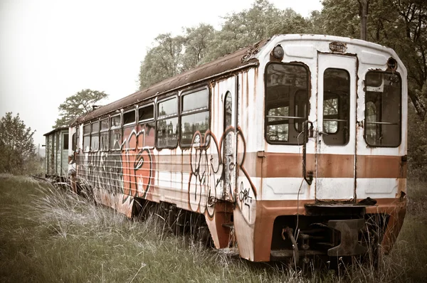 旧的老式火车 — 图库照片