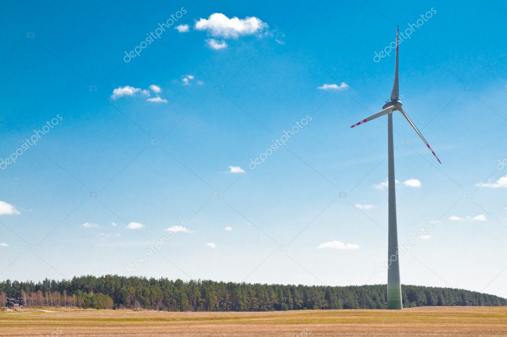 Wind turbines farm