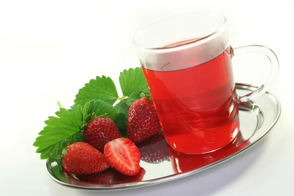 草莓茶 — 图库照片