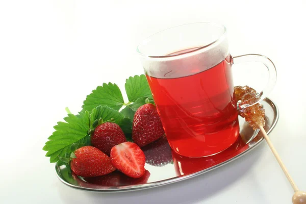 Strawberry tea — Stock Photo, Image