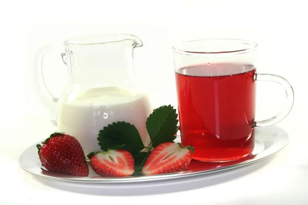 Strawberry cream tea — Stock Photo, Image