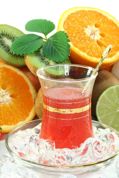 Fruit iced tea — Stock Photo, Image