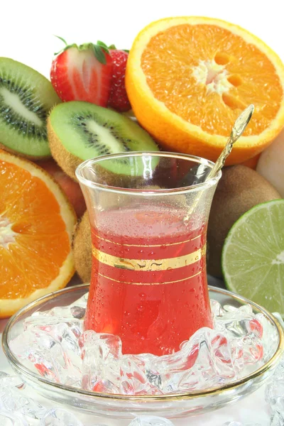 Frukt iced tea — Stockfoto