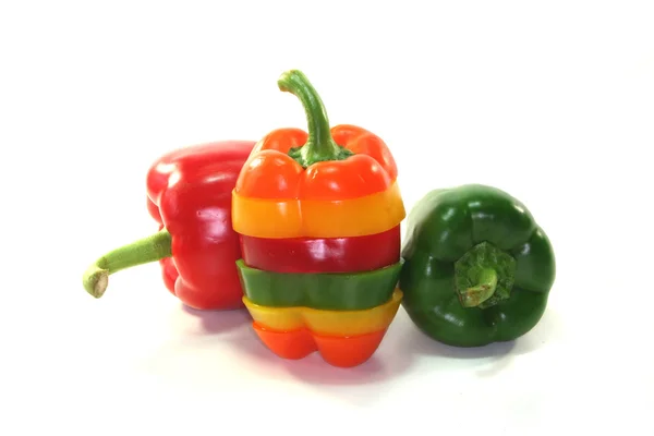 Layers of colorful peppers — Stock Photo, Image