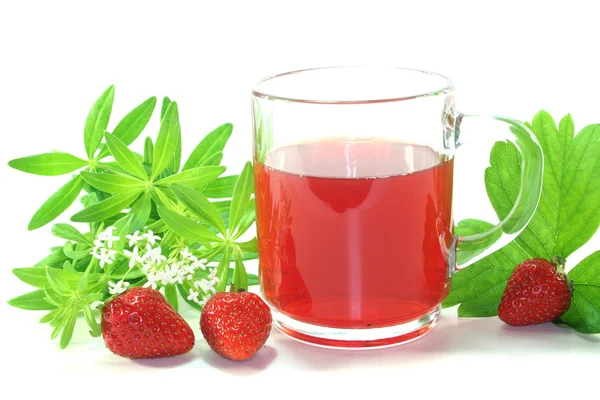 Strawberry-woodruff tea — Stock Photo, Image