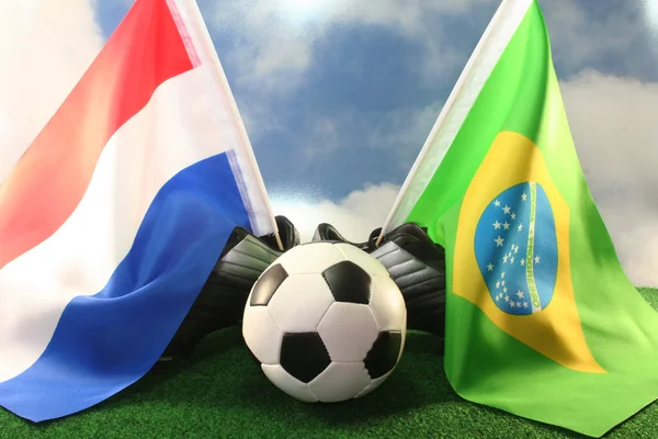 Verdenscupen 2010, Nederland og Brasil – stockfoto