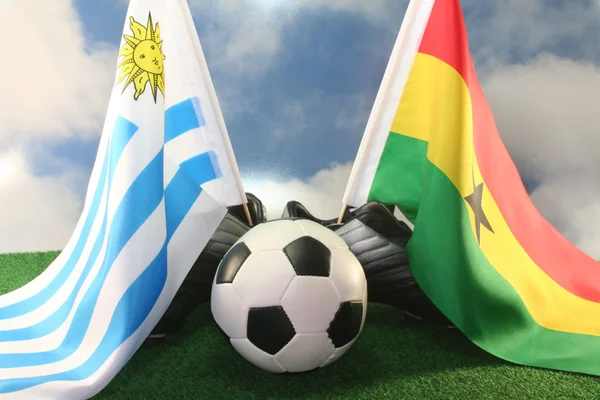 Verdensmesterskapet i fotball 2010, Uruguay og Ghana – stockfoto