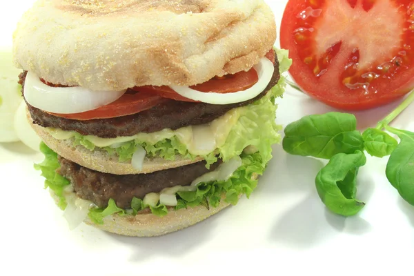 Double Hamburger — Stock Photo, Image