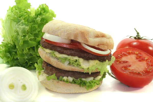 Double Hamburger — Stock Photo, Image
