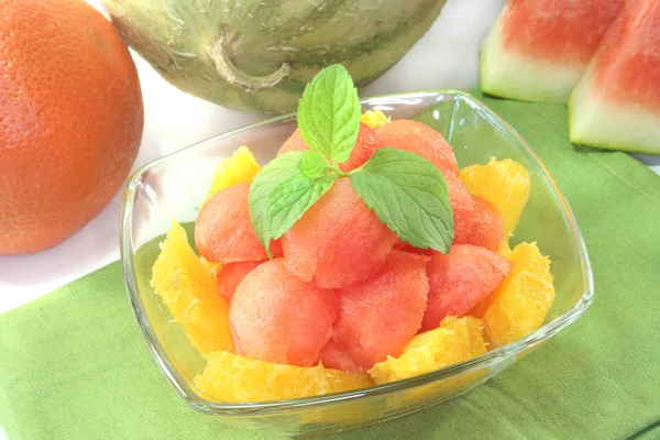 Insalata di arancia melone — Foto Stock