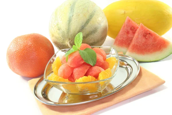 Melon orange salad — Stock Photo, Image