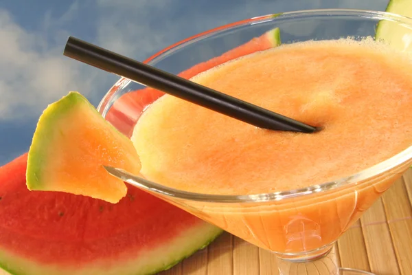 Meloen smoothie — Stockfoto