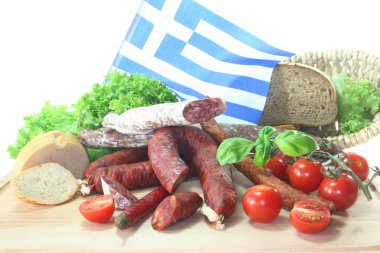 Greek salami clipart