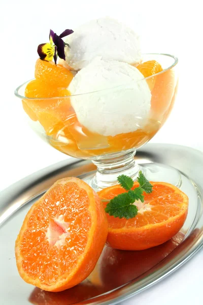 Mandarin ice cream — Stock Photo, Image