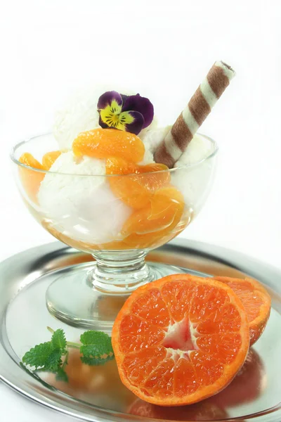 Mandarinkové zmrzlina — Stock fotografie