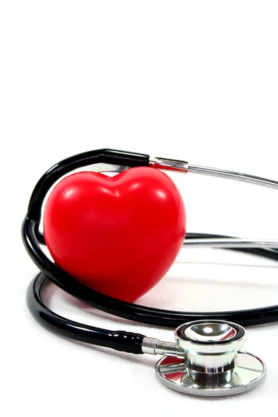 Stetoskop z sercem — Zdjęcie stockowe