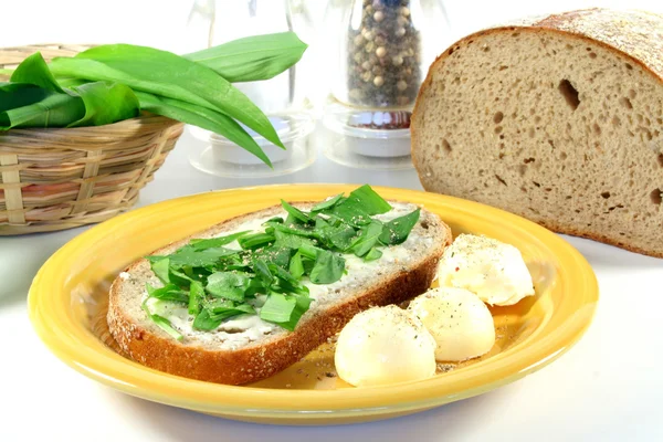 ขนมปังกระเทียมป่า — ภาพถ่ายสต็อก