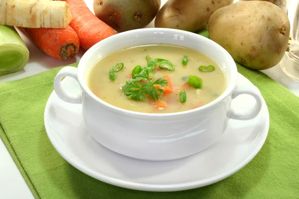 Crema de sopa de patata — Foto de Stock