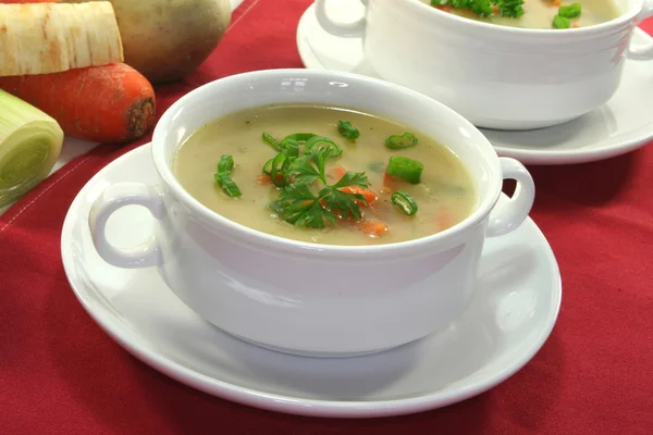 Śmietana z zupy ziemniaczanej — Zdjęcie stockowe