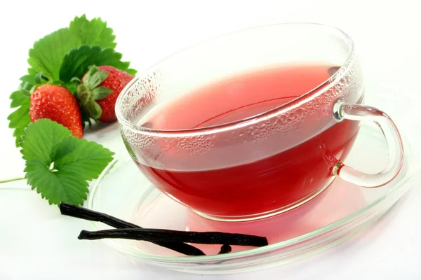 Strawberry-vanilla-tea — Stock fotografie