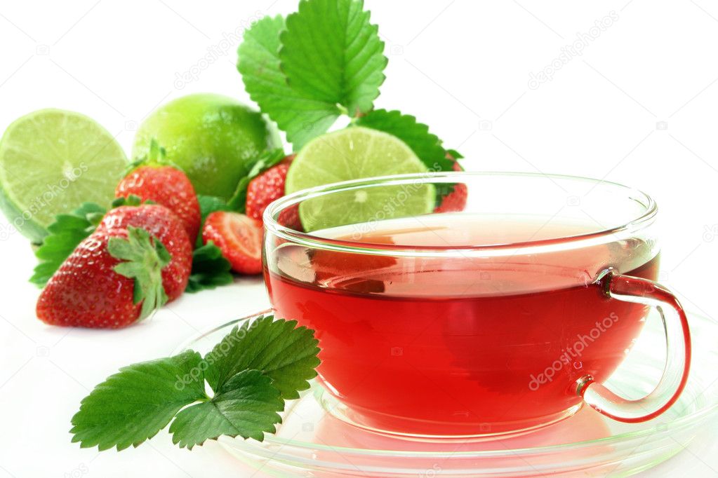 Strawberry-lime tea