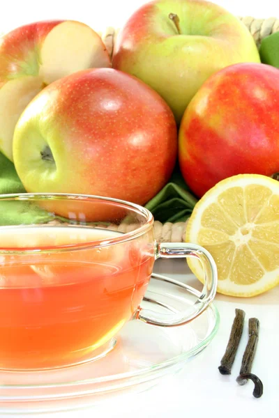 Apple vanille citroen thee — Stockfoto