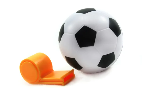 Football with whistle — Stock Photo, Image