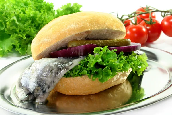 Сэндвичи с рыбой — стоковое фото