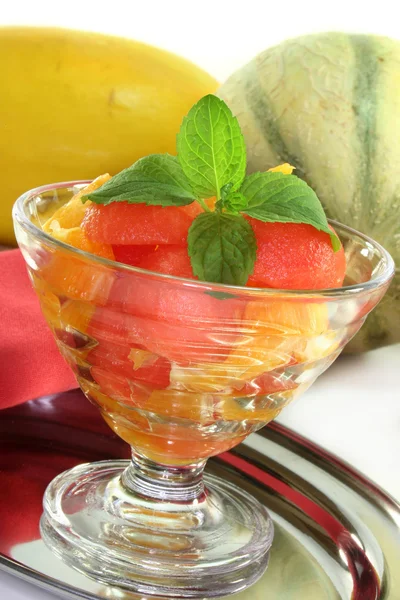 Salada de melão laranja — Fotografia de Stock