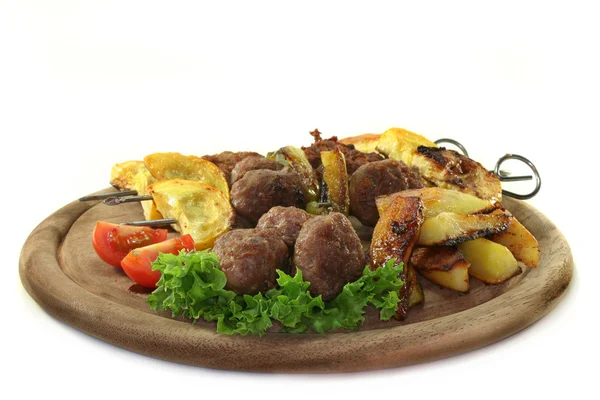 Moroccan meat skewers — Stock Photo, Image