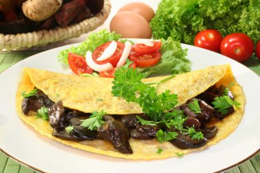 mantarlı omlet