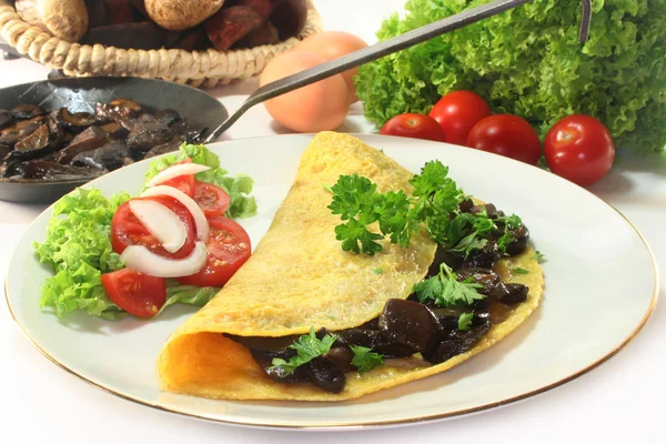 Houbová omeleta — Stock fotografie