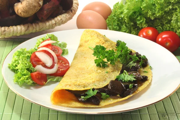 stock image Mushroom omelet