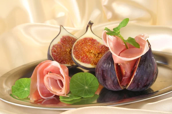 Jambon ile incir — Stok fotoğraf