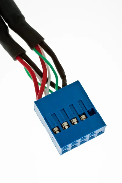 Mavi konektör — Stok fotoğraf
