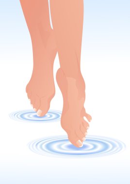 Walking on water clipart