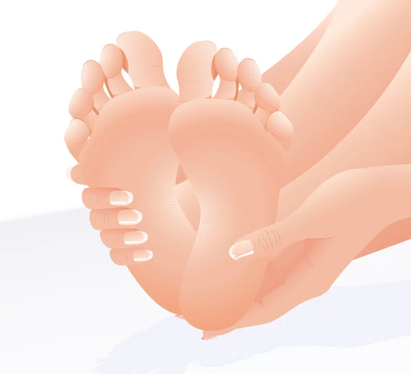 Belle femme pieds — Image vectorielle